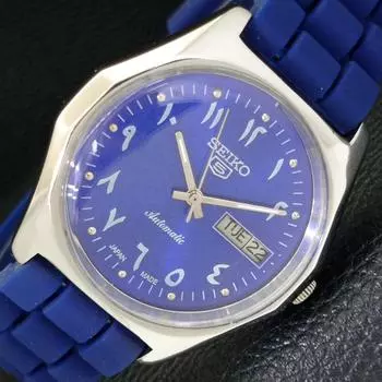 Б/У винтажные мужские часы SEIKO 5 AUTOMATIC 7009A из Японии с синим циферблатом a433560-2 R117-a433560