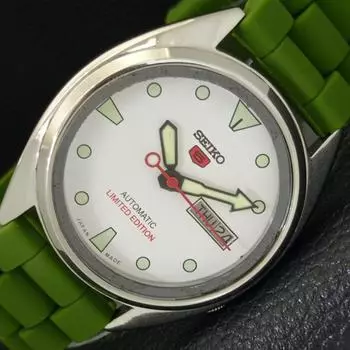 Б/У винтажные мужские часы SEIKO 5 AUTOMATIC 7009A из Японии с белым циферблатом a433847-2 R119-a433847