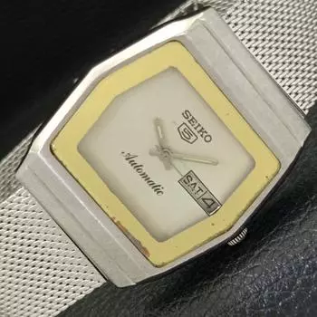Б/У винтажные мужские часы SEIKO 5 AUTOMATIC 6309A из Японии с серым циферблатом a433678-2 R118-a433678