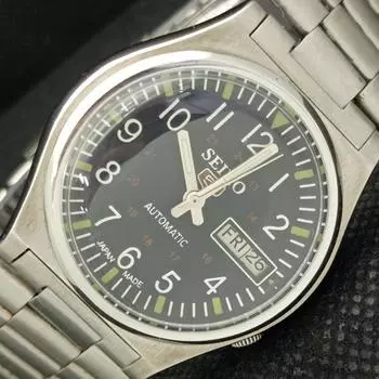 Б/У винтажные мужские часы SEIKO 5 AUTOMATIC 7009A из Японии, черные, 621b-a413555-2 SKU621b-a413555