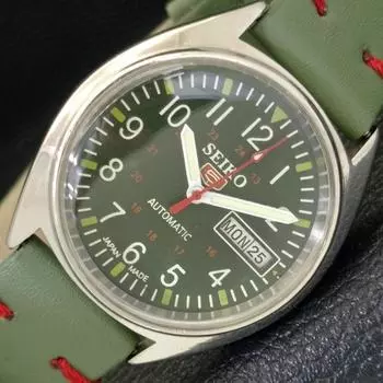 Б/У винтажные мужские часы SEIKO 5 AUTOMATIC 6309A из Японии с зеленым циферблатом a434994-2 R122-a434994