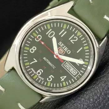 Б/У винтажные мужские часы SEIKO 5 AUTOMATIC 6309A из Японии с зеленым циферблатом a435011-2 R122-a435011