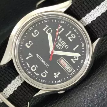 Б/У винтажные мужские часы SEIKO 5 AUTOMATIC 6309A из Японии с синим циферблатом a435030-2 R122-a435030