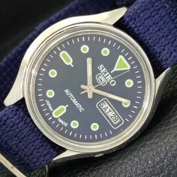 Б/У винтажные мужские часы SEIKO 5 AUTOMATIC 6309A из Японии с синим циферблатом a434981-2 R122-a434981