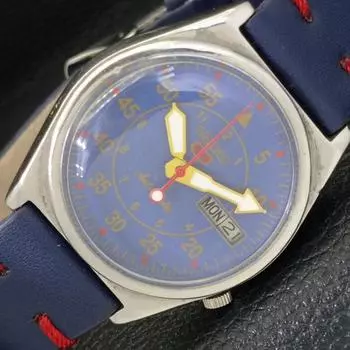 Б/У винтажные мужские часы SEIKO 5 AUTOMATIC JAPAN с синим циферблатом a434965-2 R122-a434965