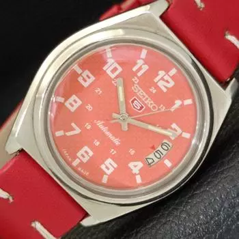 Б/У винтажные мужские часы SEIKO 5 AUTOMATIC 7009A из Японии с циферблатом персикового цвета a434925-2 R122-a434925