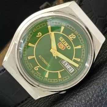 Б/У винтажные мужские часы SEIKO 5 AUTOMATIC 6309A из Японии с зеленым циферблатом a435006-2 R122-a435006