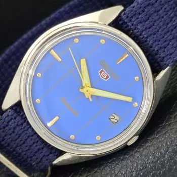Б/У винтажные мужские часы SEIKO 5 AUTOMATIC JAPAN с синим циферблатом и датой a434902-2 R122-a434902