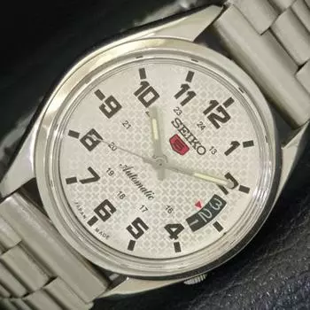 Б/У винтажные мужские часы SEIKO 5 AUTOMATIC 7009A JAPAN с серебряным циферблатом и датой a434930-2 R122-a434930