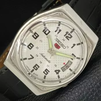 Б/У винтажные мужские часы SEIKO 5 AUTOMATIC 7009A JAPAN с серебряным циферблатом и датой a434929-2 R122-a434929