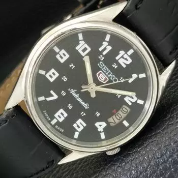 Б/У винтажные мужские часы SEIKO 5 AUTOMATIC 7019A из Японии с черным циферблатом a434926-2 R122-a434926