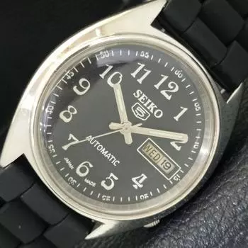 Б/У винтажные мужские часы SEIKO 5 AUTOMATIC 6349A из Японии с черным циферблатом a434985-2 R122-a434985