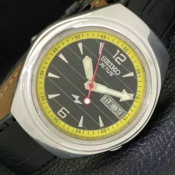Б/У винтажные мужские часы SEIKO ACTUS AUTOMATIC 7009A из Японии с черным циферблатом a433642-2 R118-a433642