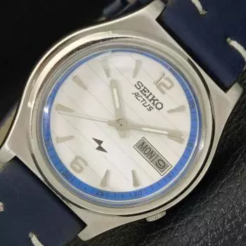 Б/У винтажные мужские часы SEIKO ACTUS AUTOMATIC 7009A из Японии с белым циферблатом a433627-2 R118-a433627