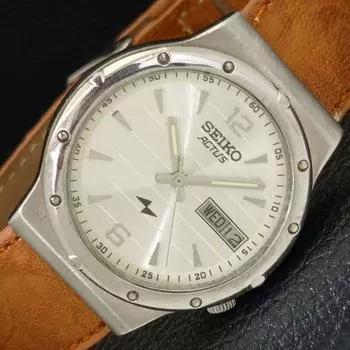 Б/У винтажные мужские часы SEIKO ACTUS AUTOMATIC 7009A из Японии с серебряным циферблатом a433631-2 R118-a433631
