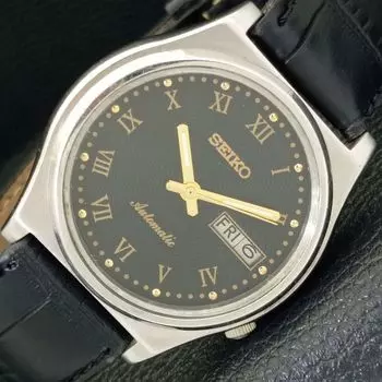 Б/У винтажные мужские часы SEIKO AUTOMATIC 7019A из Японии с черным циферблатом a433221-2 R115-a433221