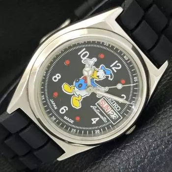 Б/У винтажные мужские часы SEIKO AUTOMATIC 7S26A из Японии с рисунком черного цвета a433903-2 R119-a433903