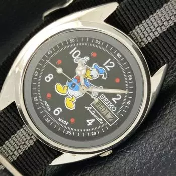 Б/У винтажные мужские часы SEIKO AUTOMATIC 7009A из Японии с рисунком черного цвета a433925-2 R119-a433925