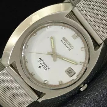 Б/У винтажные мужские часы SEIKO AUTOMATIC 7005A JAPAN с датой и белым циферблатом a433804-2 R119-a433804
