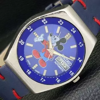 Б/У винтажные мужские часы SEIKO AUTOMATIC 6309A из Японии с синим циферблатом a433710-2 R118-a433710