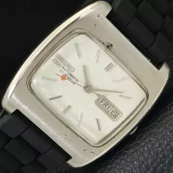 Б/У винтажные мужские часы SEIKO DX AUTOMATIC 6106C из Японии с белым циферблатом a433863-2 R119-a433863