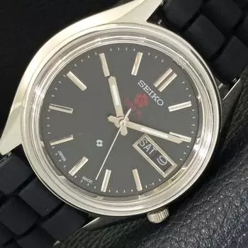 Б/У винтажные мужские часы SEIKO EXPO 70 AUTOMATIC JAPAN с черным циферблатом a433851-2 R119-a433851
