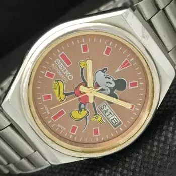 Б/у винтажные мужские часы SEIKO с рисунком на циферблате AUTO 6349A из Японии 608b-a315321-9 SKU608b-a315321
