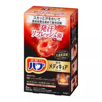 Bab Medicure Sweating Refreshing Bath 6 tablets Highly concentrated carbonated bath salts Contains hot spring ingredients [Quasi-drug]