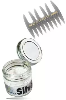 Bablo Pomade Color Wax Silver Wax Silver White Hair Mesh Comb Gray Set Men s