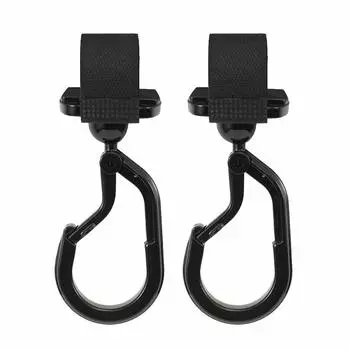 Baby Company Stroller Hook 360 Degree Rotation Carabiner Lock Hook Black