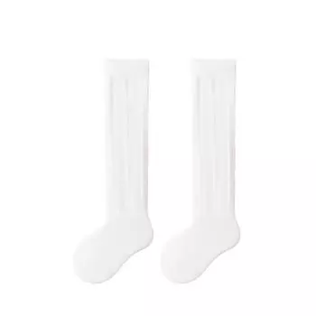 Baby Hollow Out Long Socks Breathable Mesh Cotton Boneless Knee High Sock Summer Thin Newborn Socks For Girls Boys 0-2Years Old 6-12M(M)