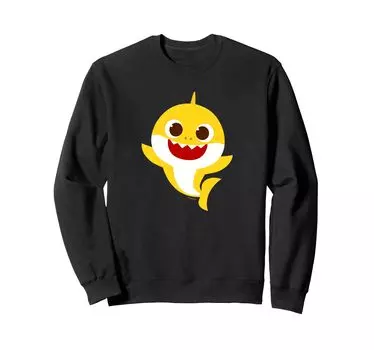 Baby Shark Hello Shark Mozoku Present Kids Мужская Женская Толстовка чёрный