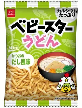 Baby Star Udon Bonito Dashi Flavor 20 г x 30 пакетиков Oyatsu Company Dagashi Snacks Ramen Snacks Snacks Snacks Rolling Stock Adult Purchase [Официальный]