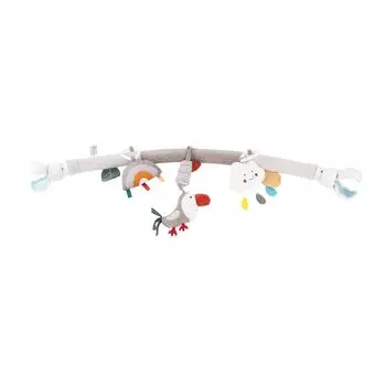 Baby Stroller Arch Toy Stimulates Baby Senses Motor Skills Development Clip On Plush Bouncer Toy