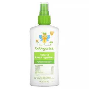 Babyganics, Натуральный репеллент от насекомых, 6 жидких унций (177 мл)