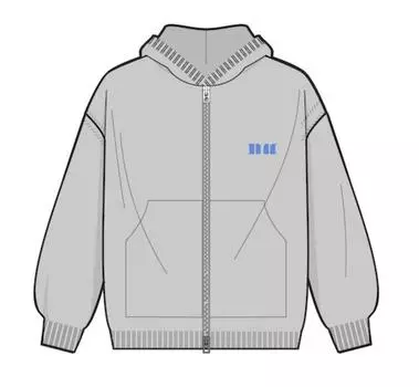 BABYMONSTER HELLO MONSTERS Официальная толстовка MD ZIP-UP Hoodie серая версия. L SIZE Limited ЯПОНИЯ Новый