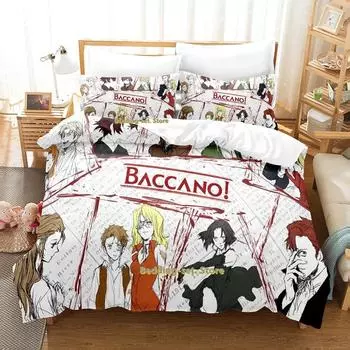 Baccano! Bedding Set Single Twin Full Queen King Size Bed Set Adult Kid Bedroom Duvetcover Sets 3D Print Anime Bed Sheet 70x133cm 2pcs