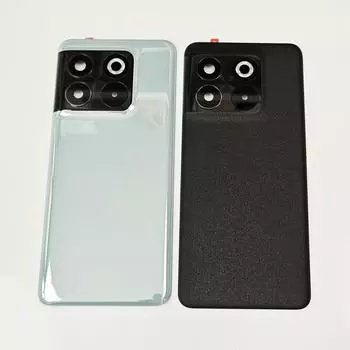 Задняя стеклянная крышка для OnePlus 10T 5G, сменная батарея задней двери, задняя крышка корпуса с объективом камеры Moonstone Black