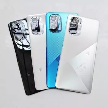 Задняя стеклянная крышка для Xiaomi Poco F3, запасная батарея задней двери, задняя крышка корпуса Deep Ocean Blue