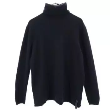 BACKLASH Wool cashmere blend Long sleeve turtleneck sweater L black knit Men s Used