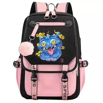Backpack, Back To School, Cartoon Cute Travel Backpack Print Peripheral Double-shoulder Backpack For Teenagers, Students, Boys And Girls One Size