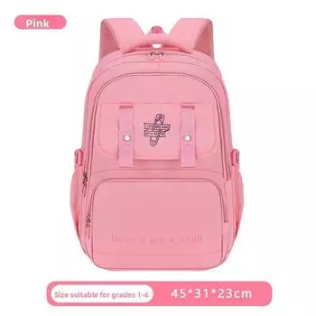 Backpack Fashion Letter With Waterproof Material For Middle School And Campus