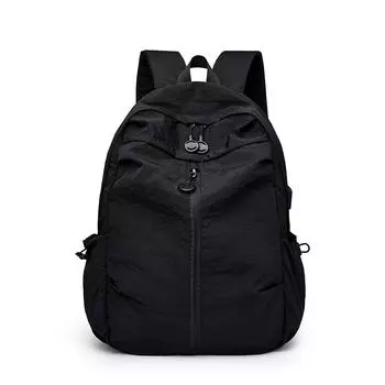 Backpack Lightweight Junior High School Hiking Bag Travel Schoolbag Leisure Travel Bag чёрный