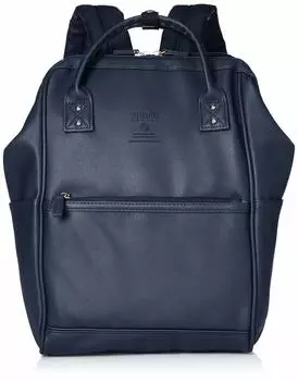 Backpack MS Matte Smooth Synthetic Leather Clasp Backpack S Navy [Anello Grande] GU-B3601