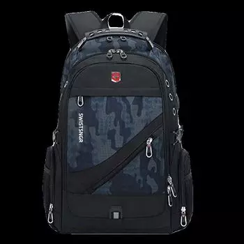 Backpack Schoolbag Male Junior High School Student Burden Reduction Spine Protection Middle School Student Large Capacity High School Student Backpack Camouflage Gray small size (15 inches)