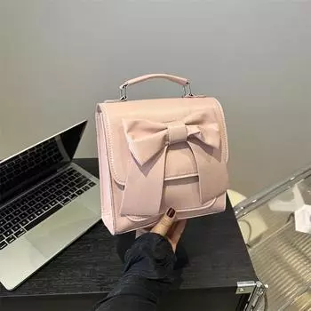 Backpack Women S Summer High-Value Niche Design Bow Lightweight Travel Backpack белый