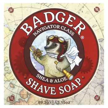 Badger, мыло для бритья, морской класс, мужское средство по уходу, 3,15 унции (89,3 г)