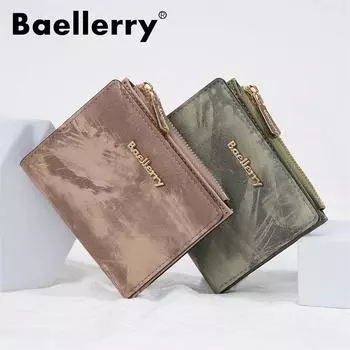 Baellerry Ink Painting Short Wallets для женщин Card Holder дамский модный кошелек для монет кошелек 11.5cm*9.5cm*2cm коричневый