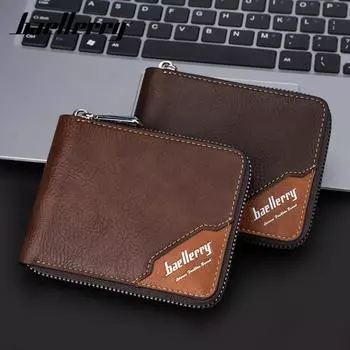 Baellerry мужской короткий кошелек с цветными блоками RFID, винтажный модный бумажник в стиле пэчворк, горизонтальный держатель для карт, на молнии, кошелек для монет