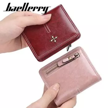 Baellerry женский короткий кошелек на молнии держатель для карт винтажный кошелек простой модный кошелек для монет